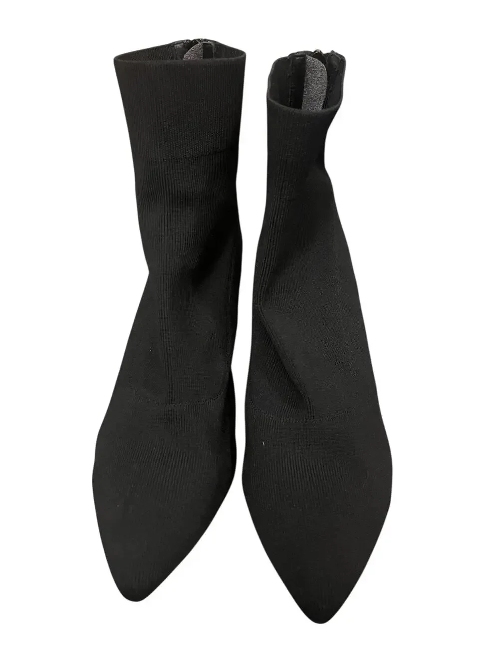 Jeffrey Campbell Bentlee Ankle Boots Black Sock Womens Size 9.5 Block Heel